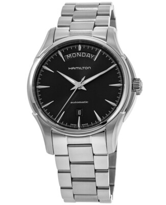 Новые мужские часы Hamilton Jazzmaster Day Date с автоподзаводом и черным циферблатом H32505131