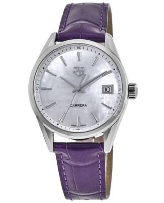 Новые женские часы Tag Heuer Carrera с кварцевым перламутровым циферблатом WBK1311.FC8261
