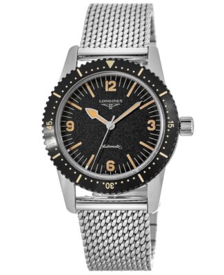 Pre-owned Longines Heritage Skin Diver Automatic Black Men's Watch L2.822.4.56.6