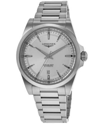 New Longines Conquest Automatic 41 mm Silver Dial Mens Watch L3.830.4.72.6