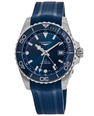Pre-owned Longines Hydroconquest Gmt Automatic Blue Dial Men's Watch L3.890.4.96.9