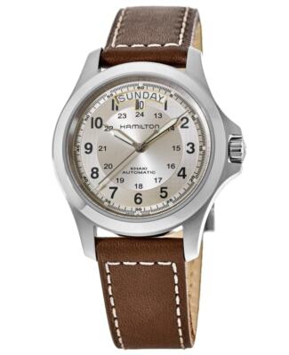 New Hamilton Khaki Field King Auto Day-Date Silver Dial Men's Watch H64455523