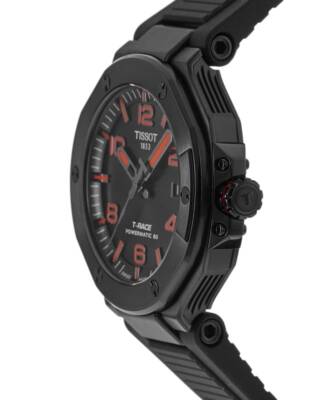 Pre-owned Tissot T-race Powermatic 80 Automatic Black Men's Watch T141.807.37.057.00