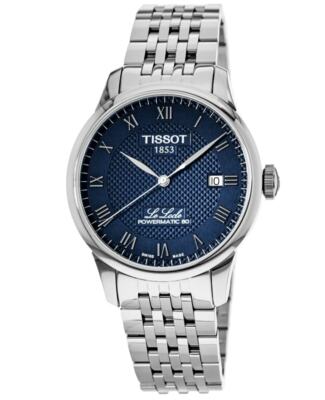 Новые мужские часы Tissot Le Locle Powermatic 80 с синим циферблатом T006.407.11.043.00