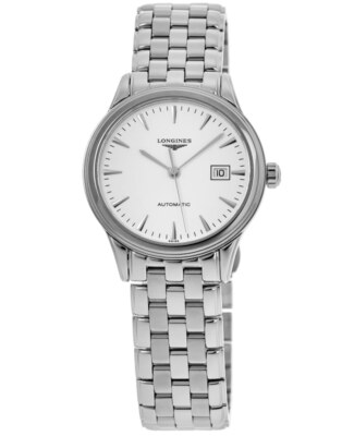Новые флагманские женские часы Longines с автоматическим белым циферблатом L4.374.4.12.6
