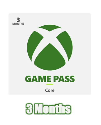 3 Months Xbox Live Gold Game Pass Core Membership For Xbox One X