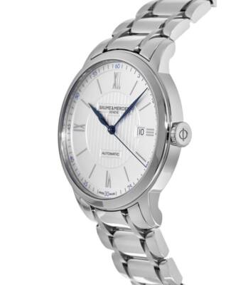 Pre-owned Baume Et Mercier Baume & Mercier Classima Automatic Silver Dial Steel Men's Watch 10334