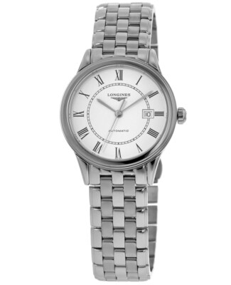 Новые флагманские женские часы Longines с автоматическим 30-миллиметровым белым циферблатом L4.374.4.21.6