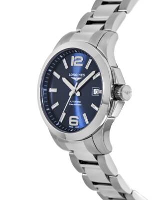 Pre-owned Longines Conquest Blue Dial Stainless Steel Men's Watch L3.776.4.99.6