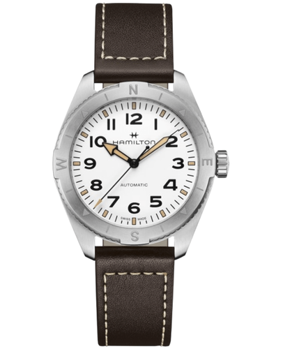 Новые мужские часы Hamilton Khaki Field Expedition Auto с белым циферблатом 41 мм H70315510