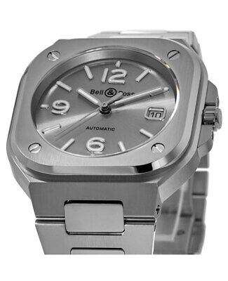 Pre-owned Bell & Ross Br 05 Grey Dial Stainless Steel Men's Watch Br05a-gr-st/sst