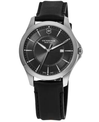 Pre-owned Victorinox Swiss Army Alliance Quartz Black Dial Men's Watch 241904