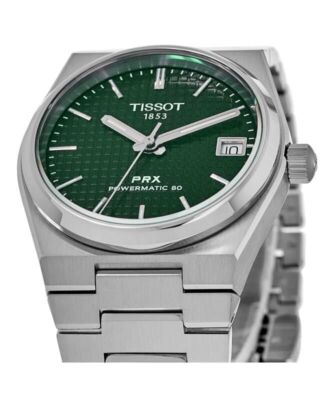 Pre-owned Tissot Prx T-classic Powermatic 80 Green Dial 23 Jewels Automatic Unisex Watch