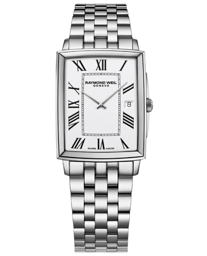 Новые мужские часы Raymond Weil Toccata с белым циферблатом из стали 5425-ST-00300