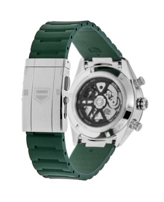Pre-owned Tag Heuer Carrera Chronograph Automatic Green Men's Watch Cbn2a1n.ft6238