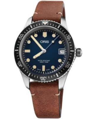 Новые мужские часы Oris Divers с шестидесятипятилетним синим циферблатом 01 733 7747 4055-07 5 17 45