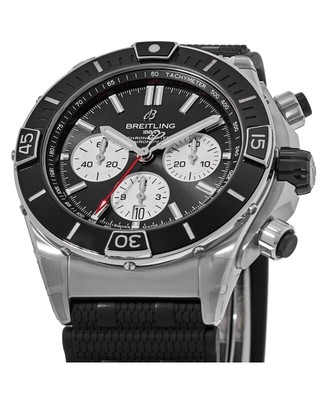 BREITLING BREITLING SUPER CHRONOMAT B01 44 BLACK DIAL MEN'S WATCH AB0136251B1S1
