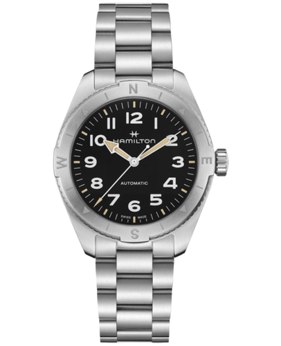 Новые мужские часы Hamilton Khaki Field Expedition Auto 41 мм черного цвета H70315130
