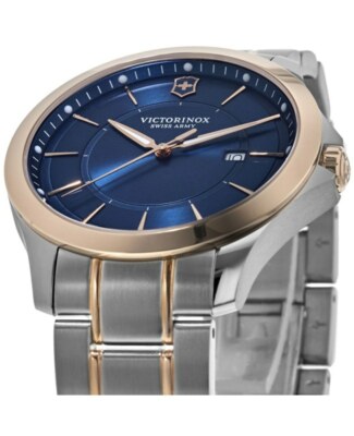 Pre-owned Victorinox Swiss Army Alliance Blue Dial Two-tone Men's Watch 241911