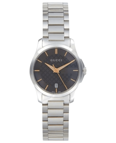 Новые женские часы Gucci G-Timeless со стальным черным циферблатом YA126592