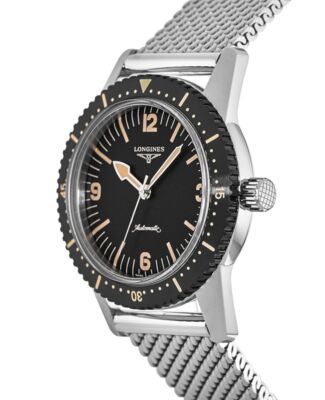 Pre-owned Longines Heritage Skin Diver Automatic Black Men's Watch L2.822.4.56.6