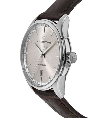 HAMILTON HAMILTON JAZZMASTER AUTO BEIGE DIAL LEATHER STRAP MEN'S WATCH H32475520