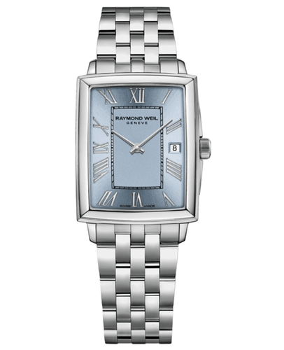 Новые женские часы Raymond Weil Toccata с синим циферблатом из стали 5925-ST-00550