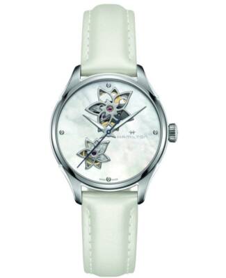 Новые женские часы Hamilton Jazzmaster с открытым сердцем и перламутром H32115892