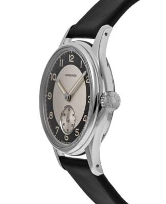 Pre-owned Longines Heritage Classic Black & Silver Dial Men's Watch L2.330.4.93.0