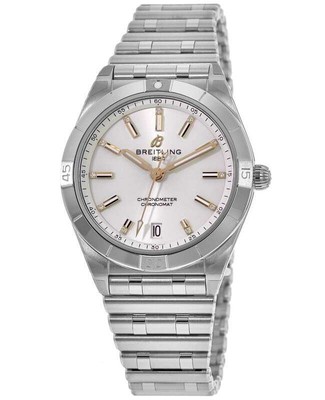 Pre-owned Breitling Chronomat Quartz 32 White Diamond Women's Watch A77310101a3a1