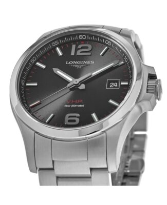 Pre-owned Longines Conquest V.h.p. Stainless Steel Black Men's Watch L3.726.4.56.6