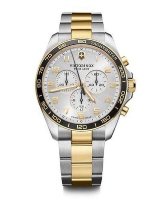 Pre-owned Victorinox Swiss Army Fieldforce Classic Chrono Gray Men's Watch 241903