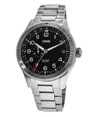 Pre-owned Oris Big Crown Propilot Timer Gmt Men's Watch 01 748 7756 4064-07 8 22 08