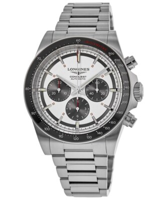 Pre-owned Longines Conquest Automatic Chronograph Silver Men's Watch L3.835.4.72.6
