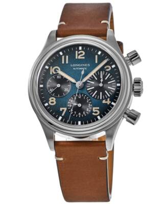 Pre-owned Longines Heritage Avigation Big Eye Petroleum Men's Watch L2.816.1.93.2