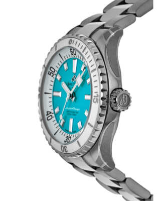 Pre-owned Breitling Superocean Automatic 36 Turquoise Women's Watch A17377211c1a1