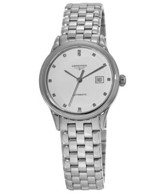 Pre-owned Longines Flagship Automatic White Diamond Dial Women's Watch L4.374.4.27.6