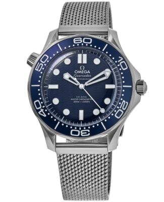 Pre-owned Omega Seamaster Diver 300m James Bond 60th Men's Watch 210.30.42.20.03.002