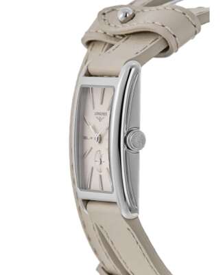 Pre-owned Longines Dolcevita Beige Dial Leather Strap Women's Watch L5.255.4.79.2