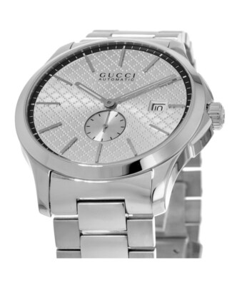 Pre-owned Gucci G-timeless Silver Dial Steel Men's Watch Ya126320
