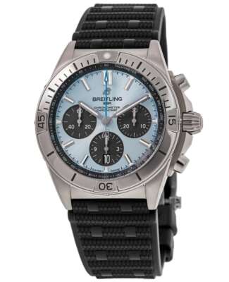 Pre-owned Breitling Chronomat B01 42 Ice Blue Dial Men's Watch Pb0134101c1s2