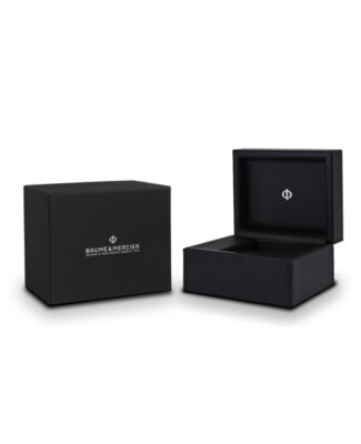 Pre-owned Baume & Mercier Classima Automatic Black Dial Leather Men's Watch 10453
