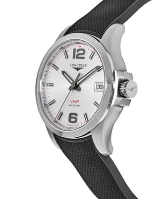 Pre-owned Longines Conquest V.h.p. Quartz Silver Dial Men's Watch L3.726.4.76.9