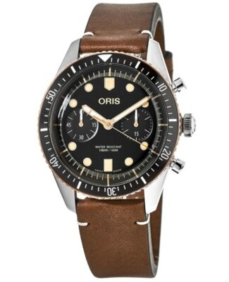 Pre-owned Oris Divers Sixty-five Chronograph Men's Watch 01 771 7744 4354-07 5 21 45