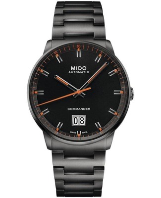 Pre-owned Mido Commander Big Date Black Dial Grey Steel Men's Watch M021.626.33.051.00