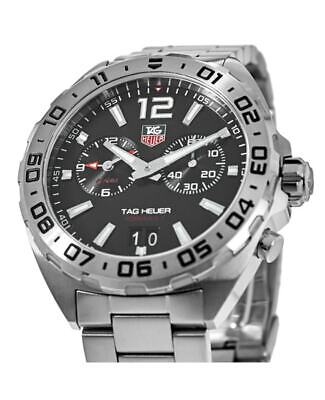 Pre-owned Tag Heuer Formula 1 Alarm 200 M Black Dial Men's Watch Waz111a.ba0875