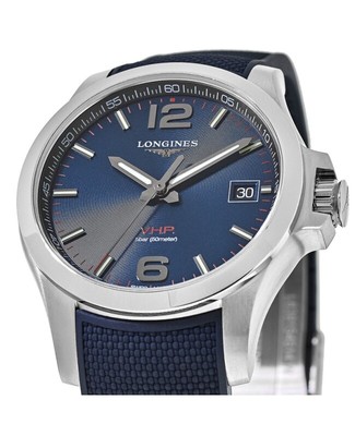 Pre-owned Longines Conquest V.h.p. 41mm Blue Dial Blue Men's Watch L3.716.4.96.9
