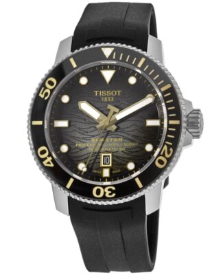 Новые профессиональные мужские часы Tissot Seastar 2000 с серым циферблатом T120.607.17.441.01