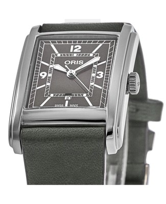 Pre-owned Oris Rectangular Automatic Green Unisex Watch 01 561 7783 4063-07 5 19 16