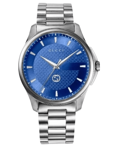 Новые мужские часы Gucci G-Timeless с синим кварцевым циферблатом из стали YA126371